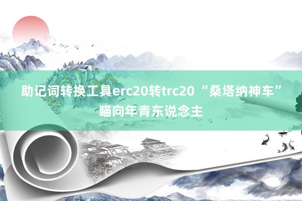 助记词转换工具erc20转trc20 “桑塔纳神车”瞄向年青东说念主